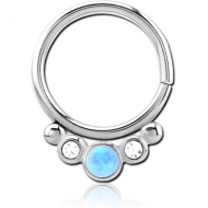 SURGICAL STEEL JEWELLED SEAMLESS RING PIERCING