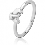 SURGICAL STEEL SEAMLESS RING - ANNULAR ECLIPSE AND STAR