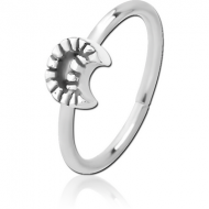 SURGICAL STEEL SEAMLESS RING - CRESCENT PIERCING