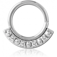 SURGICAL STEEL JEWELLED SEAMLESS RING PIERCING