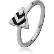 SURGICAL STEEL SEAMLESS RING - TRIANGLE PIERCING