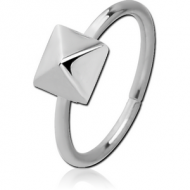 SURGICAL STEEL SEAMLESS RING - PYRAMID PIERCING