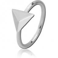 SURGICAL STEEL SEAMLESS RING - 3D TRIANGLE PIERCING