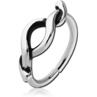 SURGICAL STEEL SEAMLESS RING - TWIST WRAP PIERCING