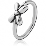SURGICAL STEEL SEAMLESS RING - FLOWER PIERCING