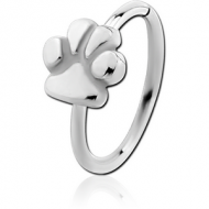 SURGICAL STEEL SEAMLESS RING - PAW PIERCING