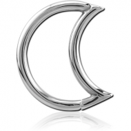 SURGICAL STEEL OPEN SEAMLESS RING - MOON PIERCING