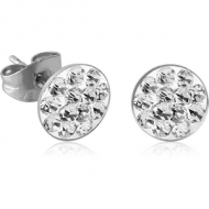 PAIR OF SURGICAL STEEL VALUE CRYSTALINE JEWELLED EAR STUDS