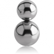 SURGICAL STEEL DOUBLE BALL FOR BALL CLOSURE RING PIERCING