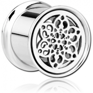 STAINLESS STEEL DOUBLE FLARED INTERNALLY THREADED TUNNEL - FLOWER