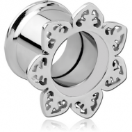 STAINLESS STEEL DOUBLE FLARED INTERNALLY THREADED TUNNEL - FLOWER