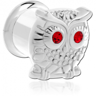 STAINLESS STEEL DOUBLE FLARED INTERNALLY THREADED TUNNEL - OWL PIERCING