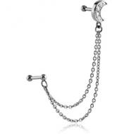 SURGICAL STEEL CARTILAGE CHAIN EARRINGS