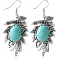 EARRINGS - FASHION DANGLING WITH TURQUOISE