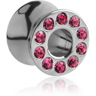 STAINLESS STEEL MULTI JEWELLED DOUBLE FLARED TUNNEL