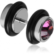 SURGICAL STEEL JEWELLED FAKE PLUG