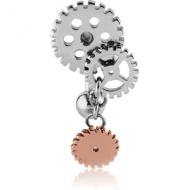 SURGICAL STEEL STEAMPUNK NAVEL BANANA PIERCING