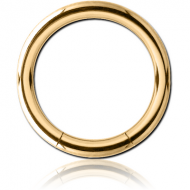 GOLD PVD 18K COATED SURGICAL STEEL SMOOTH SEGMENT RING