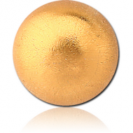 GOLD PVD COATED SURGICAL STEEL SAND BLAST BALL PIERCING