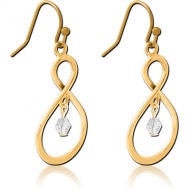 GOLD PVD COATED BRASS EARRINGS PAIR