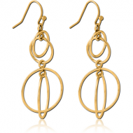 GOLD PVD COATED BRASS EARRINGS PAIR