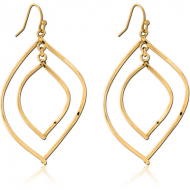 GOLD PVD COATED BRASS EARRINGS PAIR