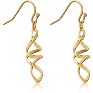 GOLD PVD COATED BRASS EARRINGS PAIR