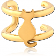 GOLD PVD COATED SURGICAL STEEL ILLUSION EAR CUFF