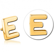 GOLD PVD COATED SURGICAL STEEL ATTACHMENT FOR 1.6MM INTERNALLY THREADED PINS - E PIERCING