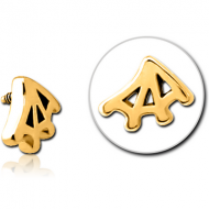 GOLD PVD COATED SURGICAL STEEL MICRO ATTACHMENT FOR 1.2MM INTERNALLY THREADED PINS PIERCING