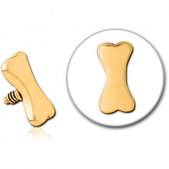 GOLD PVD COATED SURGICAL STEEL MICRO ATTACHMENT FOR 1.2MM INTERNALLY THREADED PINS PIERCING