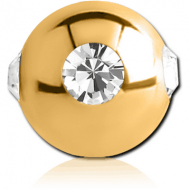 GOLD PVD COATED SURGICAL STEELVALUE JEWELLED SATELLITE BALL PIERCING