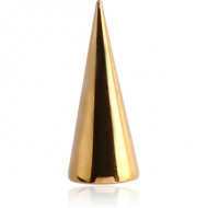 GOLD PVD COATED SURGICAL STEEL LONG CONE PIERCING