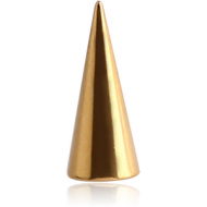 GOLD PVD COATED SURGICAL STEEL MICRO LONG CONE PIERCING