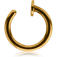 GOLD PVD COATED SURGICAL STEEL OPEN NOSE RING