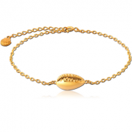 GOLD PVD COATED SURGICAL STEEL BRACELET - SHELL