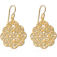 GOLD PVD COATED SURGICAL STEEL EARRINGS PAIR - BALI