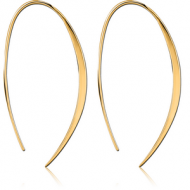 GOLD PVD COATED SURGICAL STEEL EARRINGS PAIR