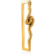 GOLD PVD COATED SURGICAL STEEL JEWELLED EAR CUFF