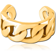 GOLD PVD COATED SURGICAL STEEL EAR CUFF