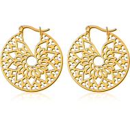 GOLD PVD COATED SURGICAL STEEL HOOP EARRINGS