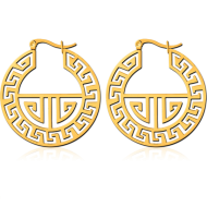 GOLD PVD COATED SURGICAL STEEL HOOP EARRINGS