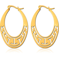 GOLD PVD COATED SURGICAL STEEL HOOP EARRINGS