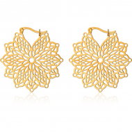 GOLD PVD COATED SURGICAL STEEL HOOP EARRINGS