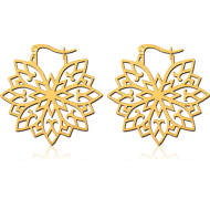 GOLD PVD COATED SURGICAL STEEL HOOP EARRINGS