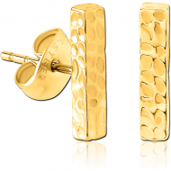 GOLD PVD COATED SURGICAL STEEL EAR STUDS
