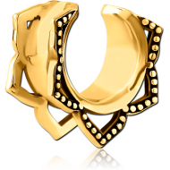 GOLD PVD COATED SURGICAL STEEL HALF TUNNEL