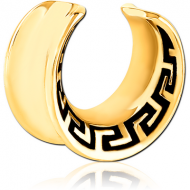 GOLD PVD COATED SURGICAL STEEL HALF TUNNEL PIERCING