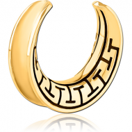 GOLD PVD COATED SURGICAL STEEL HALF TUNNEL
