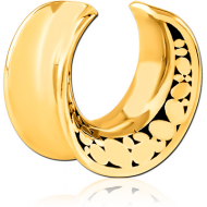 GOLD PVD COATED SURGICAL STEEL HALF TUNNEL